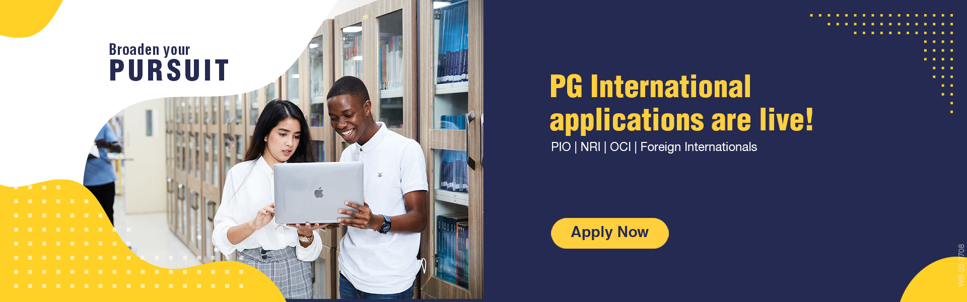 PG International applications are invited